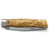 Couteau L'Alpin 11cm Platines Guillochées en Bouleau