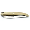 laguiole 11 cm plein manche en pointe de corne blonde