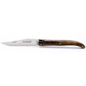 Laguiole folding knife in bronze and brass in resin
