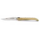 Couteau Laguiole 11cm Plein manche en Hêtre de l'Aubrac