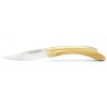Le Saint Côme, folding knife with a pump closure, 11cm full handle in olivewood