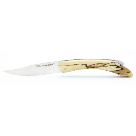 Couteau Le Saint Côme 11cm fermeture à pompe plein manche en Hêtre Naturel