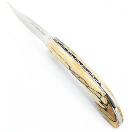 Couteau Le Saint Côme 11cm fermeture à pompe plein manche en Hêtre Naturel