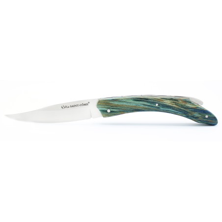 Pocket knife Le Saint Côme 12cm with a pump closure full handle in natural beech