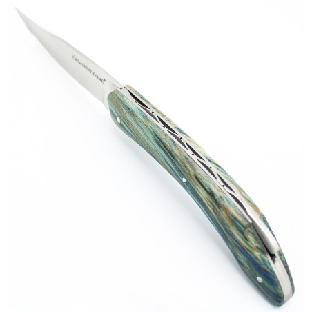 Pocket knife Le Saint Côme 12cm with a pump closure full handle in natural beech