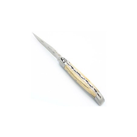Laguiole pocket knife 11 cm 2 bolsters in natural beech