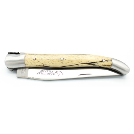 Laguiole pocket knife 11 cm 2 bolsters in natural beech