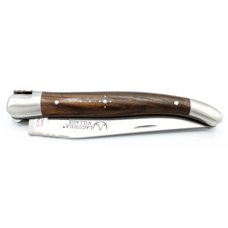 Laguiole pocket knife 11 cm 2 bolsters in walnut