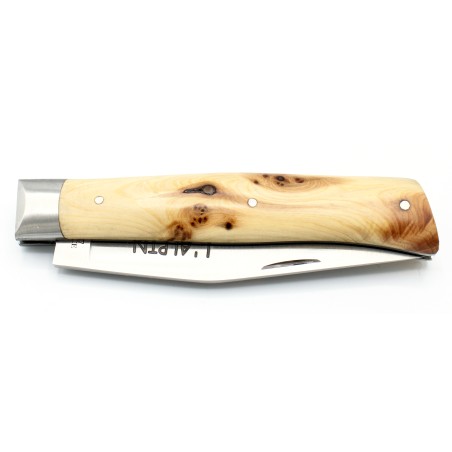 Pocket knife l'Alpin chiselled spring in juniper