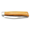 Pocket knife l'Alpin chiselled spring in yew wood