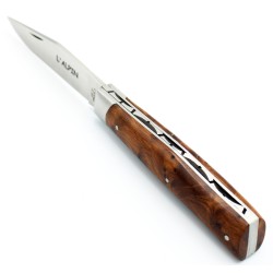 Pocket knife l'Alpin chiselled spring in Thuja