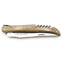 Laguiole pocket knife 12 cm full handle with a corkscrew in juniper
