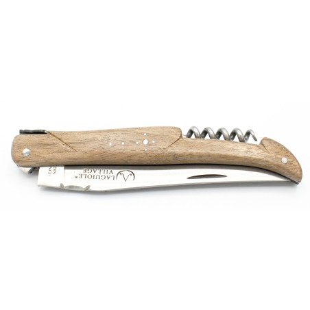 Laguiole pocket knife 12 cm full handle  with a corkscrew in boxwood