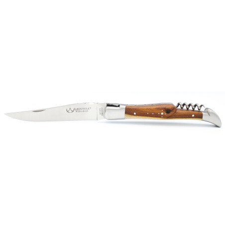 Couteau Laguiole 12 cm 2 mitres avec tire-bouchon en pistachier