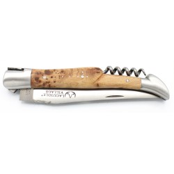 Laguiole pocket knife 12 cm 2 bolsters with a corkscrew in juniper