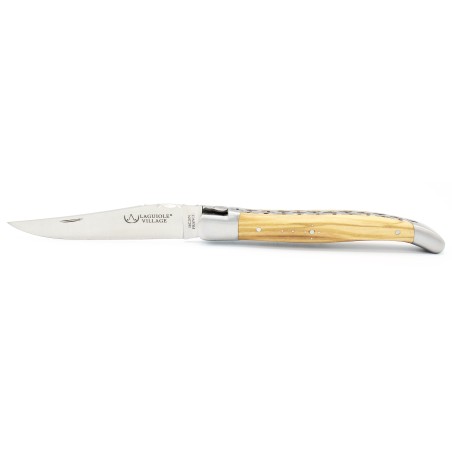 Couteau Laguiole 12 cm double platines 2 mitres en olivier