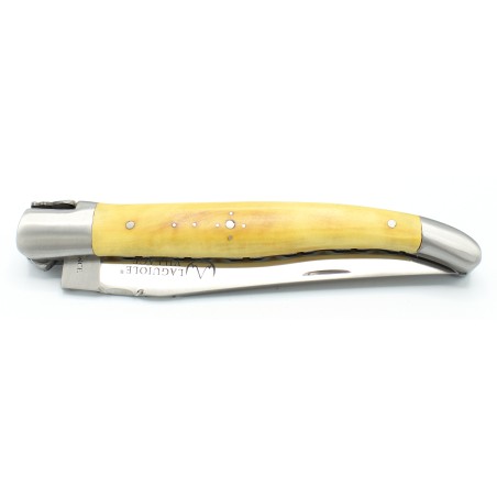 Couteau Laguiole 12 cm double platines 2 mitres en buis