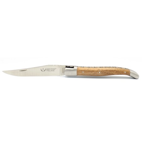 Couteau Laguiole 12 cm double platines 2 mitres en noyer