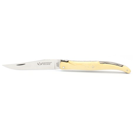 Couteau Laguiole Pont de Paris 12 cm plein manche en bois ressort Pont Mirabeau