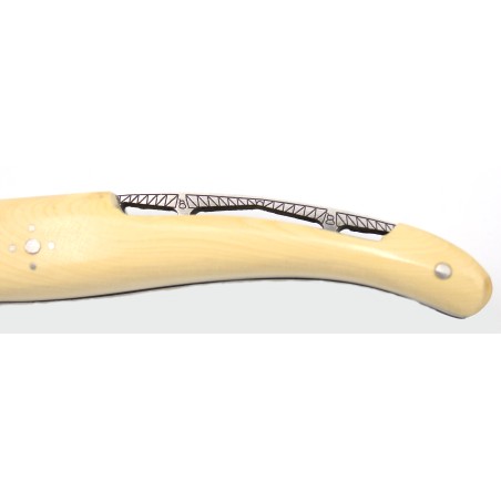 Laguiole pocket knife full handle in wood Mirabeau bridge
