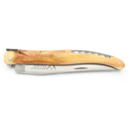 Laguiole pocket knife full handle in wood Art bridge