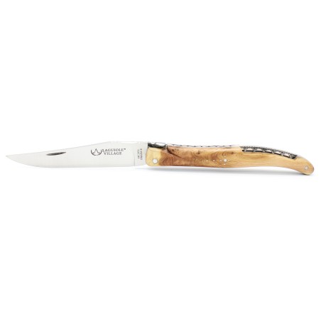 Couteau Laguiole Pont de Paris 12 cm plein manche en bois ressort Pont des Arts