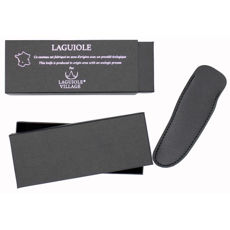 Laguiole pocket knife 12 cm 2 bolsters  in horn tip, engraved rugby ball
