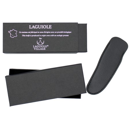 Laguiole pocket knife 12 cm double chiseled plates 2 bolsters in pistachio