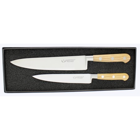 Coffret de 2 couteaux de cuisine : 1 couteau de Chef et 1 couteau Petit Chef