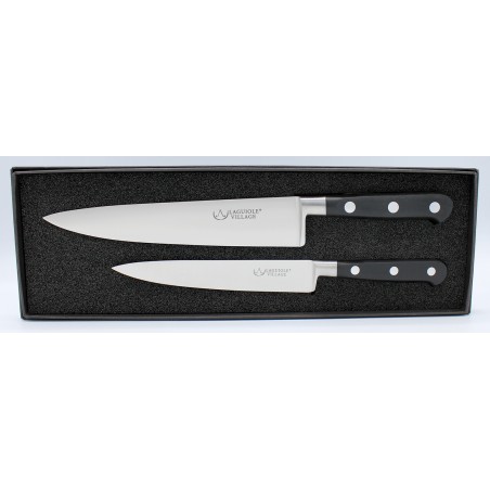 Coffret de 2 couteaux de cuisine : 1 couteau de Chef et 1 couteau Petit Chef