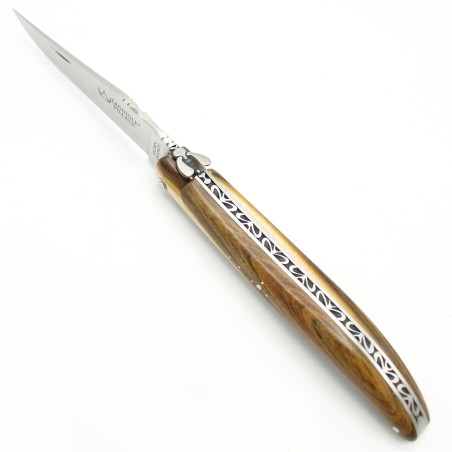 Exceptional Laguiole pocket knife12cm, full handle in pistachio