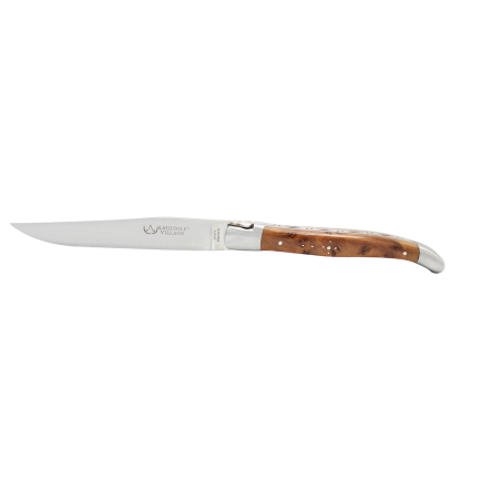 Laguiole steak knives with forged bee in thuja