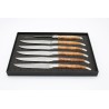 Laguiole steak knives with forged bee in thuja